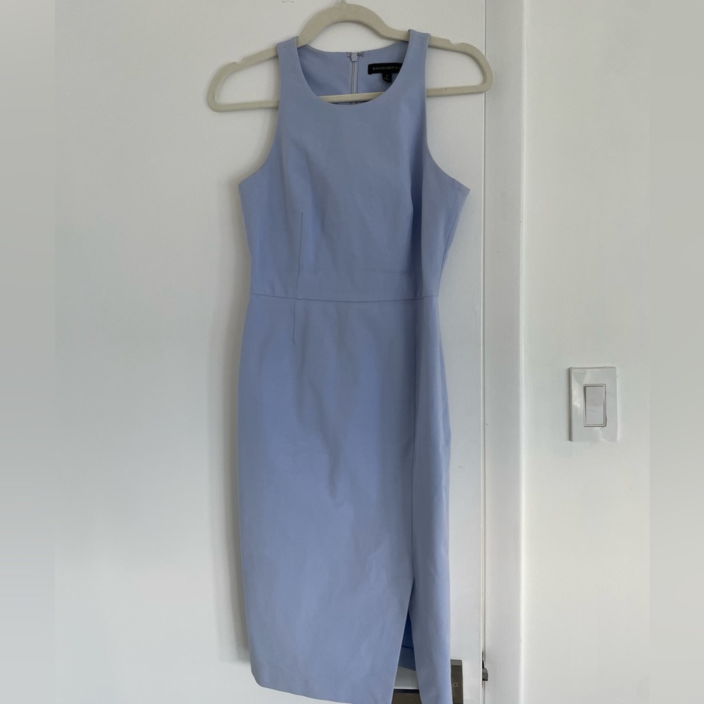 Banana Republic Blue Sleeveless Midi Dress